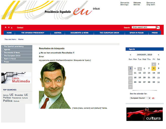 Mr Bean en eu2010.es